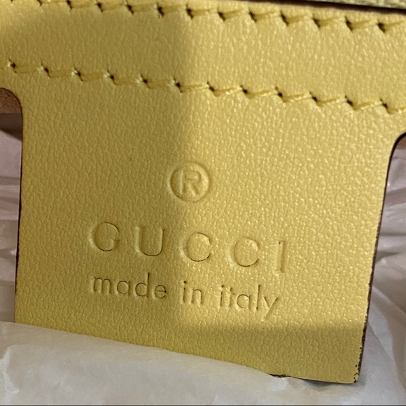 NEW GUCCI SMALL MARMONT SHOULDER BAG YELLOW - Picture 9 of 9